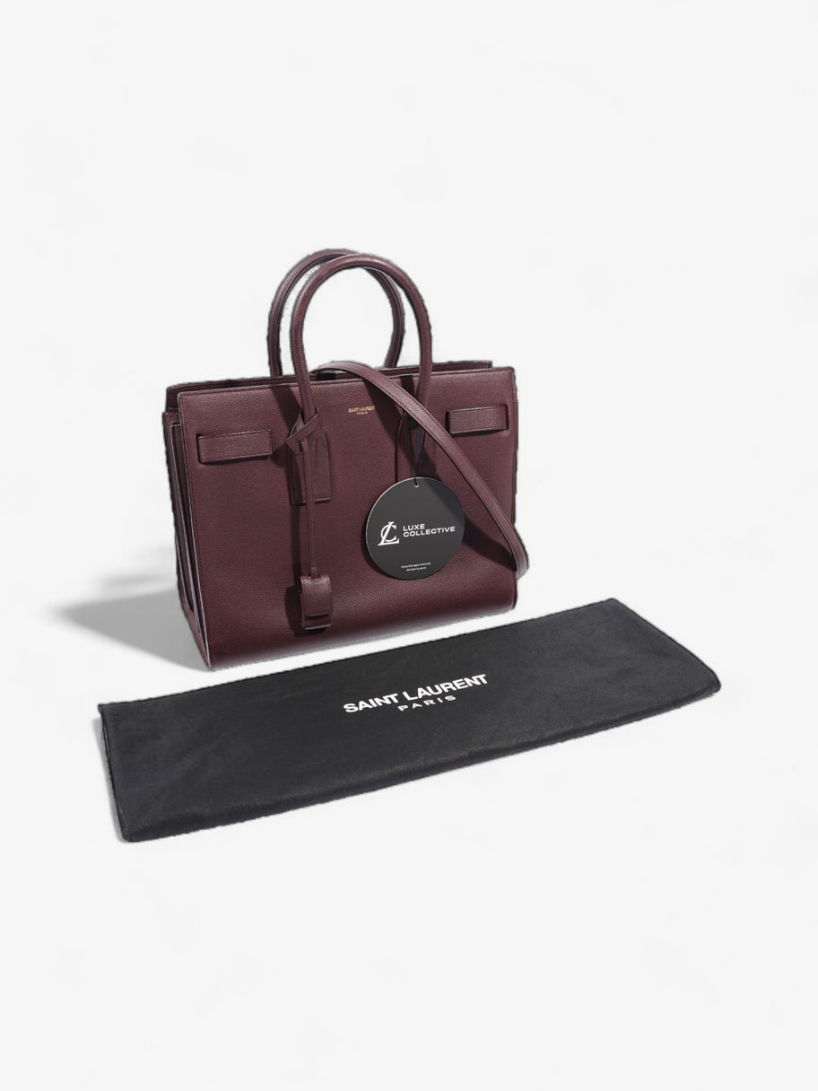 Saint Laurent Sac De Jour Maroon Grained Leather Small Image 9