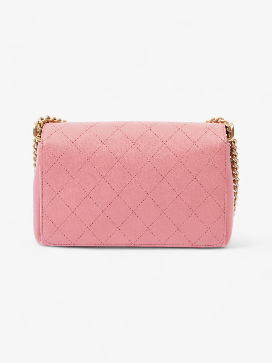 Chanel Quilted Crossbody Bag Pink Calfskin Leather Image 4