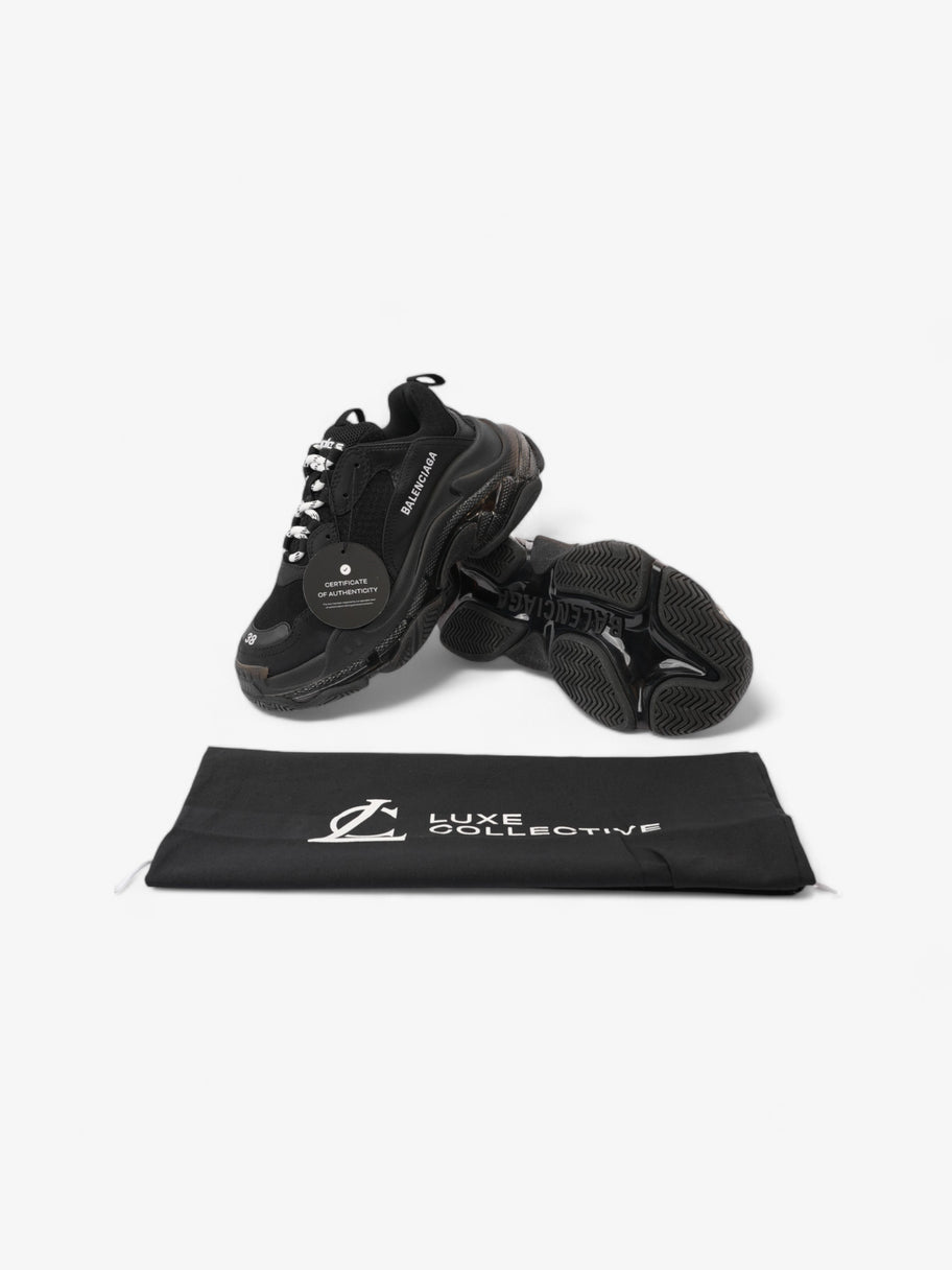 Balenciaga Triple S Clear Sole Black / White Mesh EU 38 UK 5 Image 10