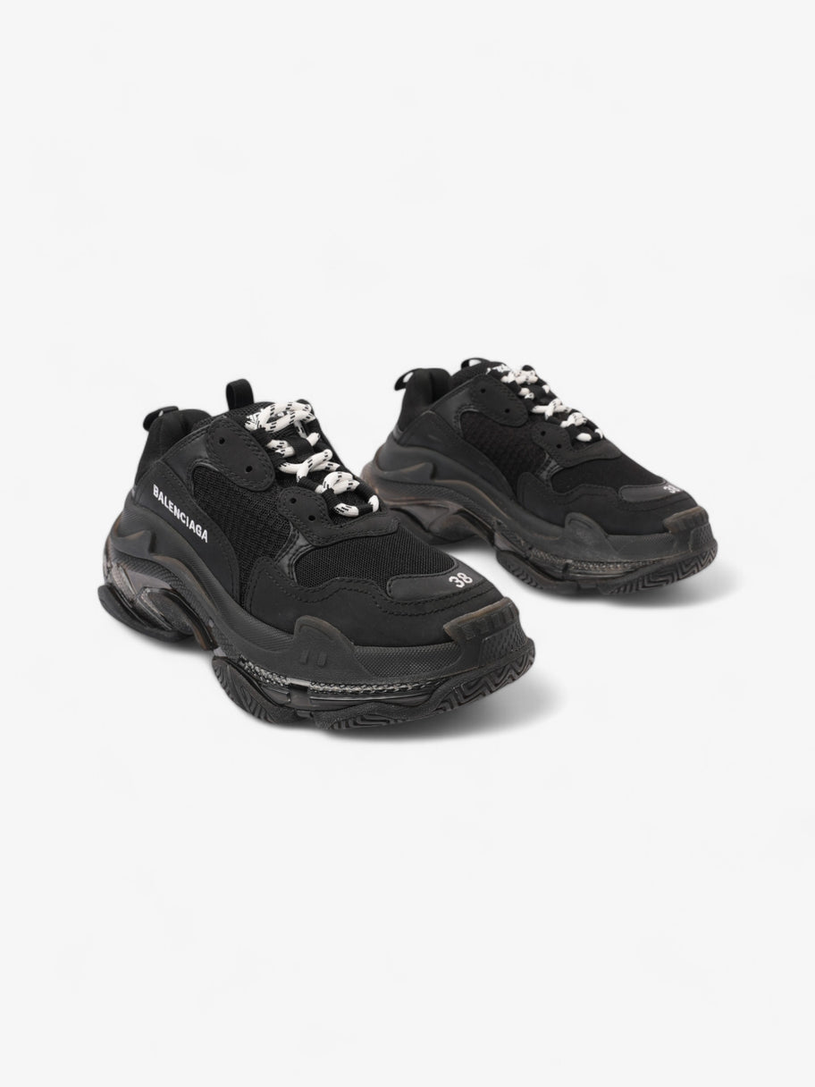 Balenciaga Triple S Clear Sole Black / White Mesh EU 38 UK 5 Image 2