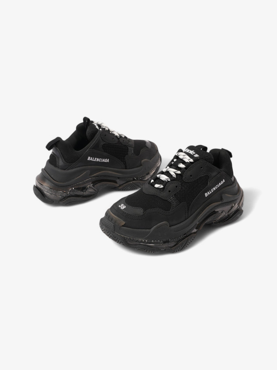 Balenciaga Triple S Clear Sole Black / White Mesh EU 38 UK 5 Image 9