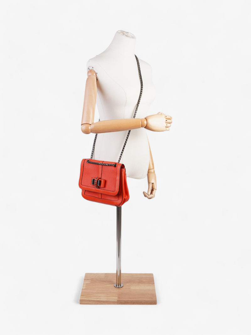  Christian Louboutin Sweet Charity Shoulder Bag Orange Grained Leather