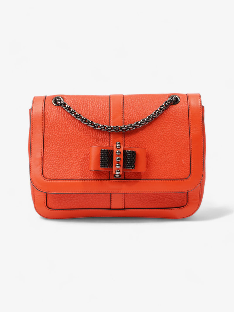  Christian Louboutin Sweet Charity Shoulder Bag Orange Grained Leather