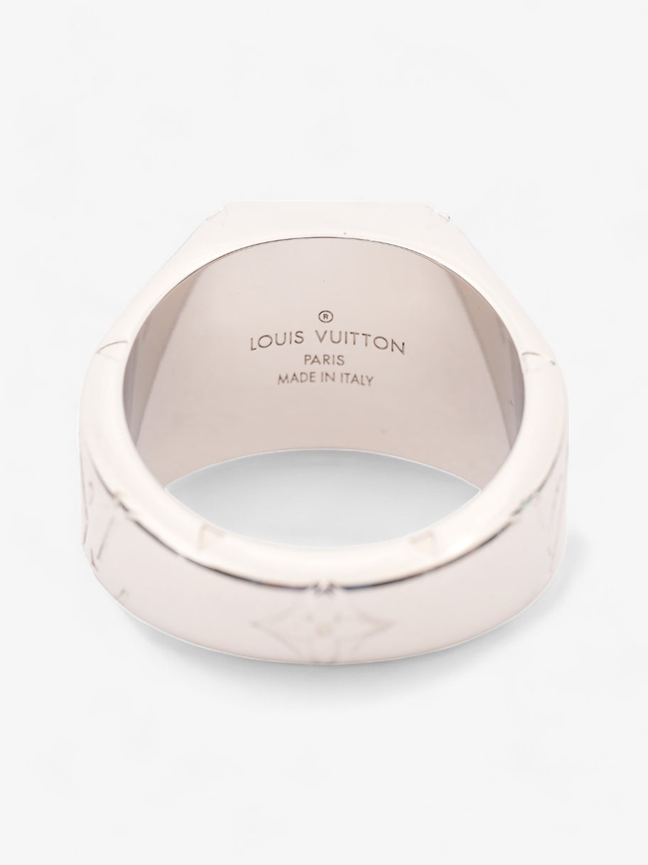 Louis Vuitton Monogram Signet Ring Silver Base Metal Large - 63mm Image 4