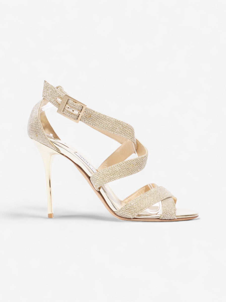 Jimmy Choo Lottie Sandals 85 Gold Mesh EU 39.5 UK 6.5 Image 1