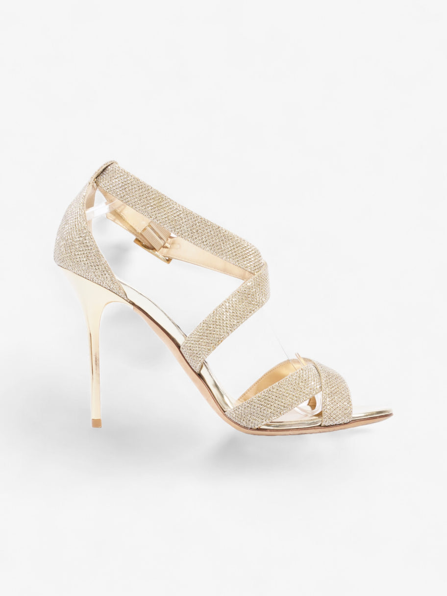 Jimmy Choo Lottie Sandals 85 Gold Mesh EU 39.5 UK 6.5 Image 4