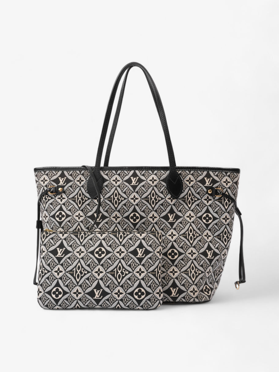 Louis Vuitton Neverfull Since 1854 Black / White Canvas MM Image 3