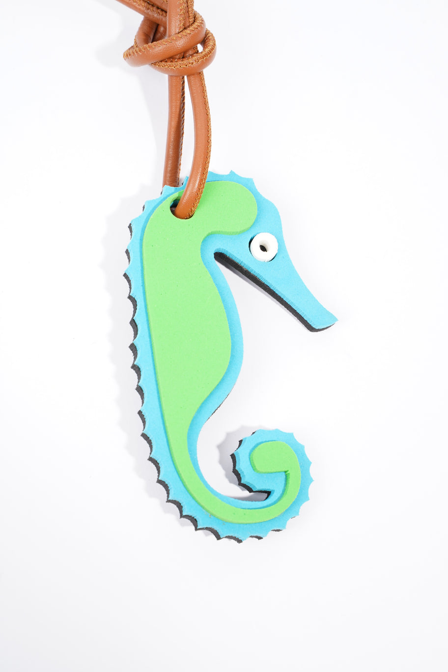 Loewe Seahorse Charm Green / Blue / Brown Leather Image 4