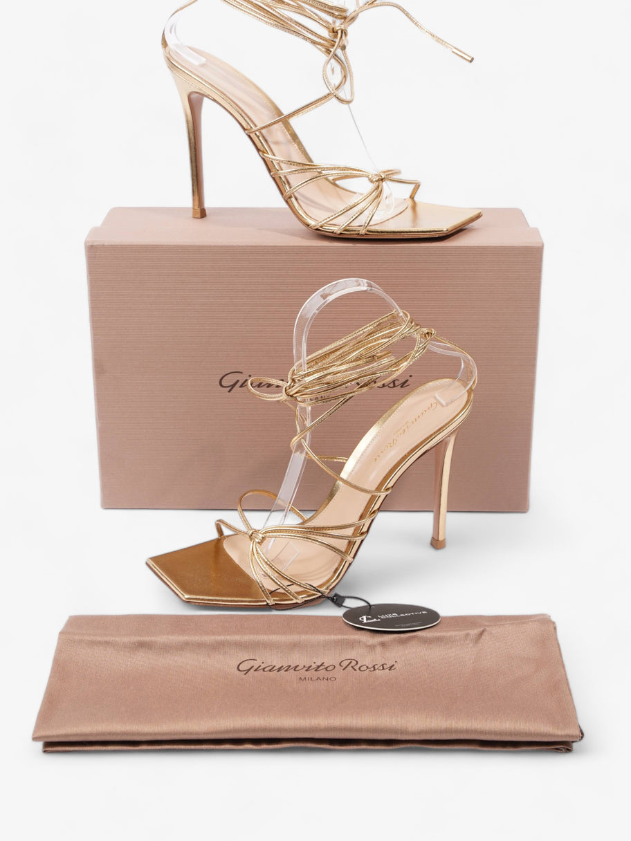 Gianvito Rossi Sylvie Heel 110 Gold Leather EU 40 UK 7 Image 9