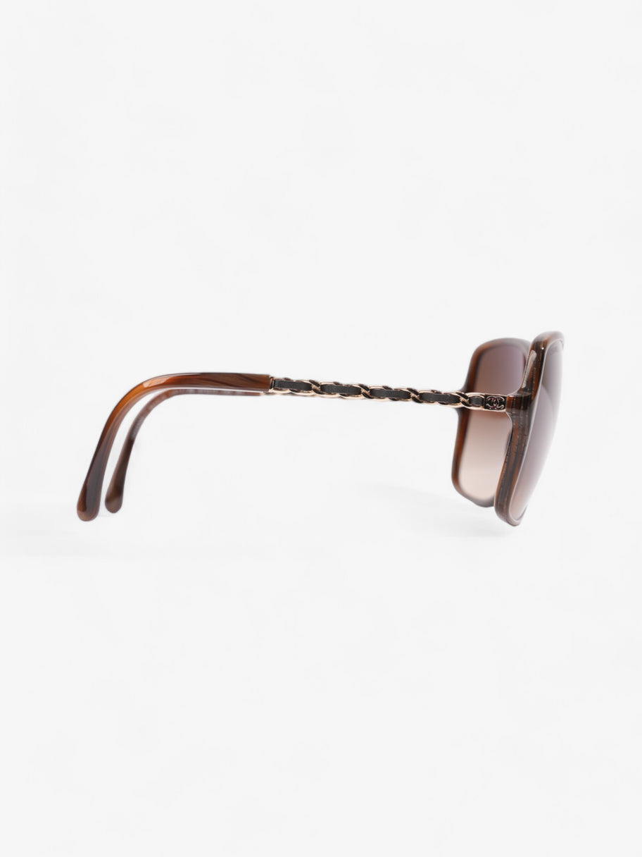 Chanel Square Sunglasses Brown  Acetate 135mm Image 4