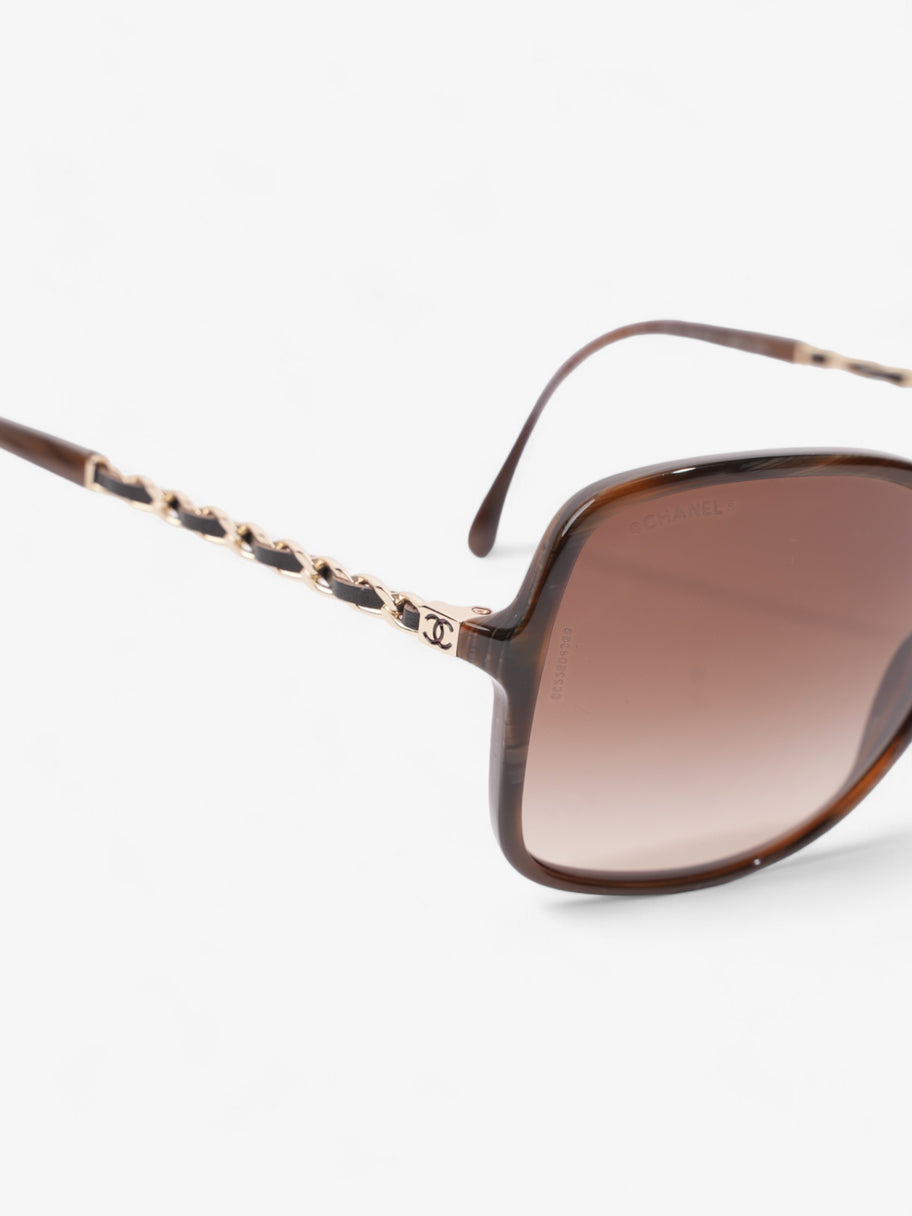 Chanel Square Sunglasses Brown  Acetate 135mm Image 5