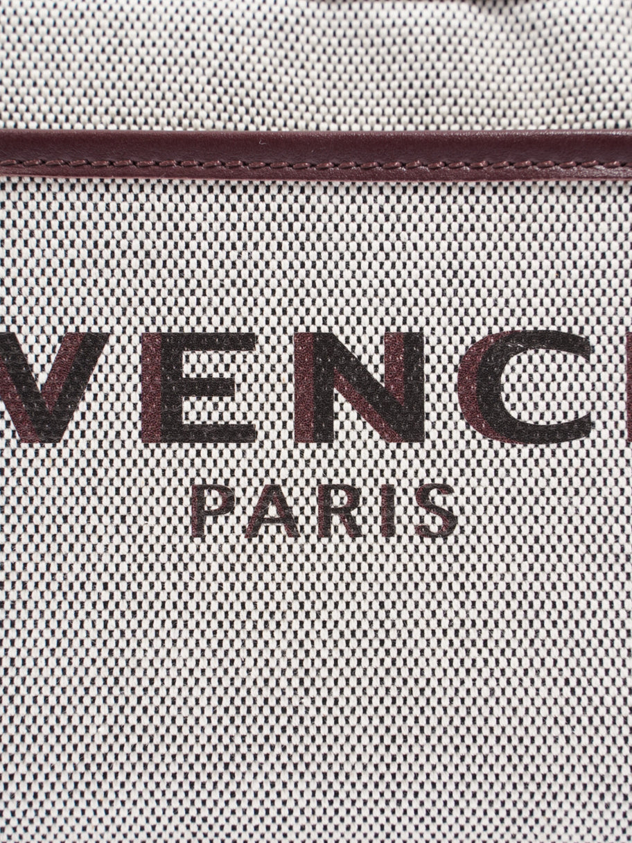 Givenchy Bond Camera Bag Burgundy / Beige Canvas Image 7