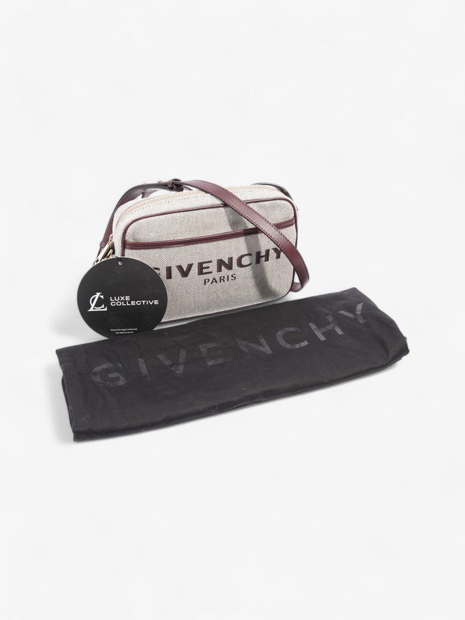 Givenchy Bond Camera Bag Burgundy / Beige Canvas Image 10