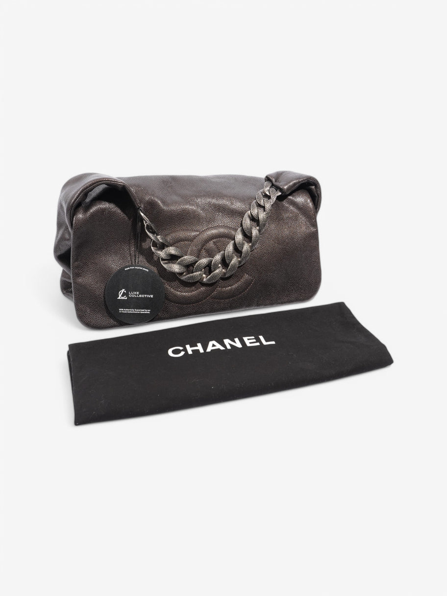 Chanel CC Flap Shoulder Bag Brown Leather Image 11