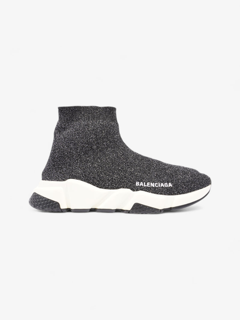  Balenciaga Speed Black Glitter / White Cotton EU 37 UK 4