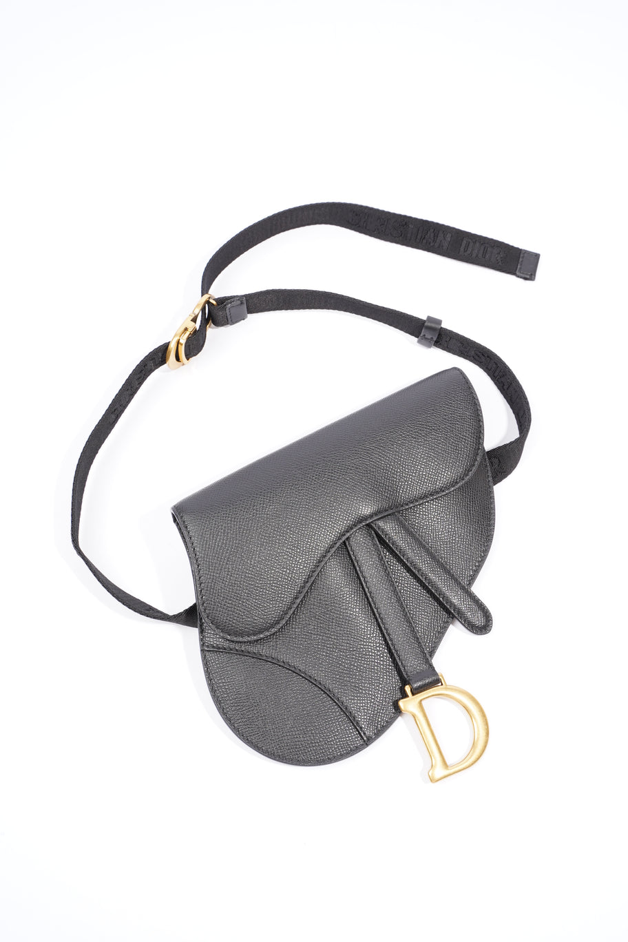 Saddle Belt Pouch Black Calfskin Leather Image 10