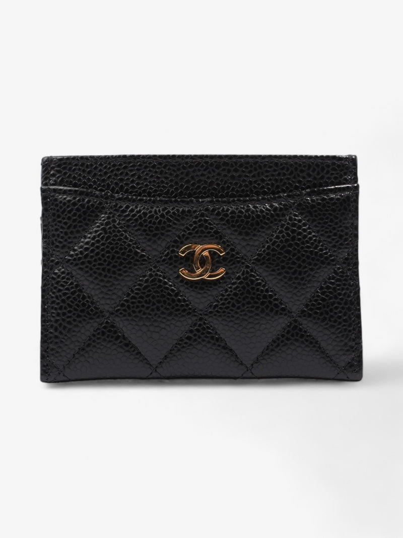  Chanel Classic Card Holder Black Caviar Leather