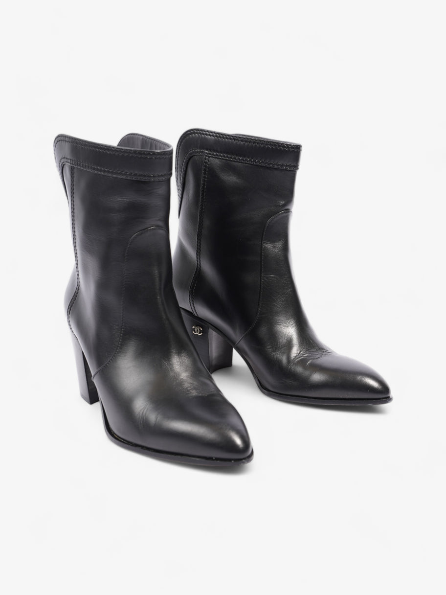 Chanel Western CC Boots 50mm Black Calfskin Leather EU 36.5 UK 3.5 Image 2