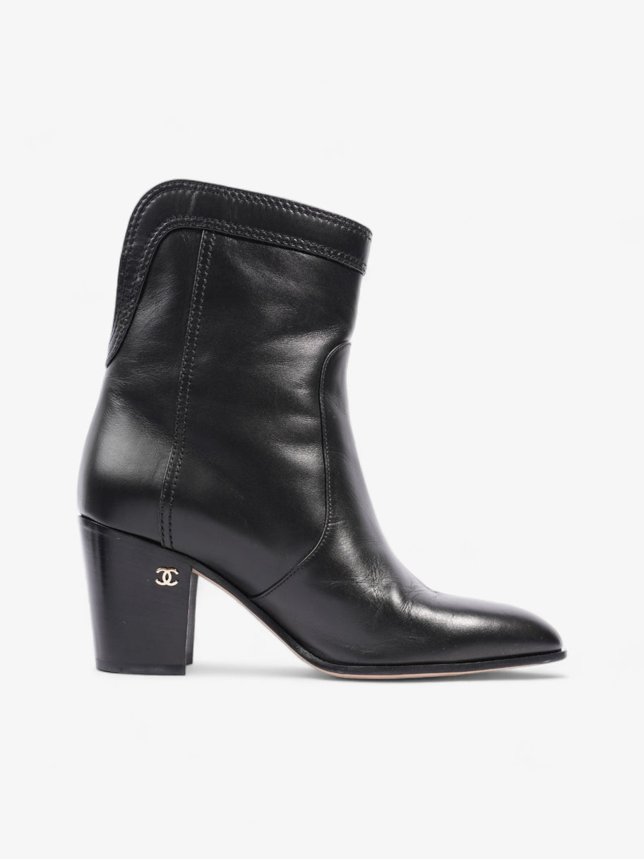 Chanel Western CC Boots 50mm Black Calfskin Leather EU 36.5 UK 3.5 Image 4