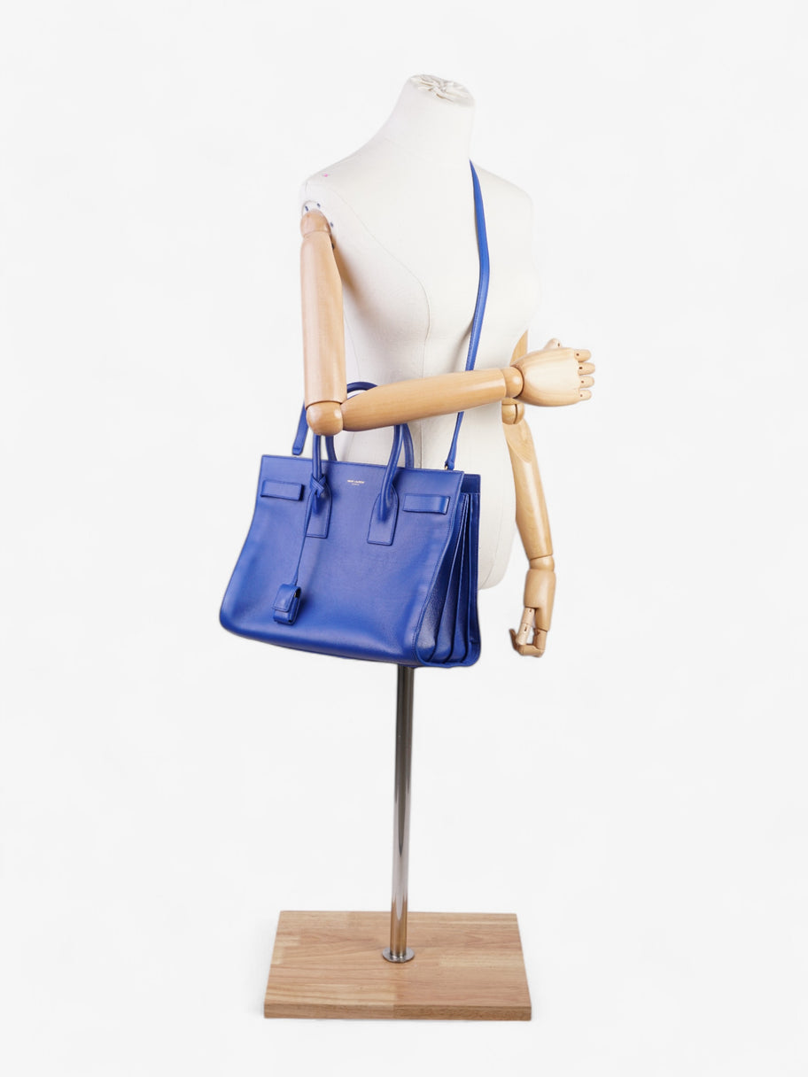 Saint Laurent Sac De Jour Blue Calfskin Leather Small Image 2