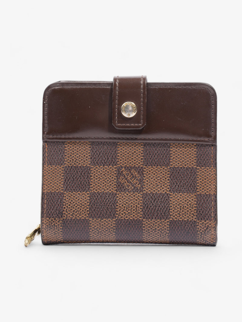  Louis Vuitton Compact Zip Wallet Damier Ebene Coated Canvas