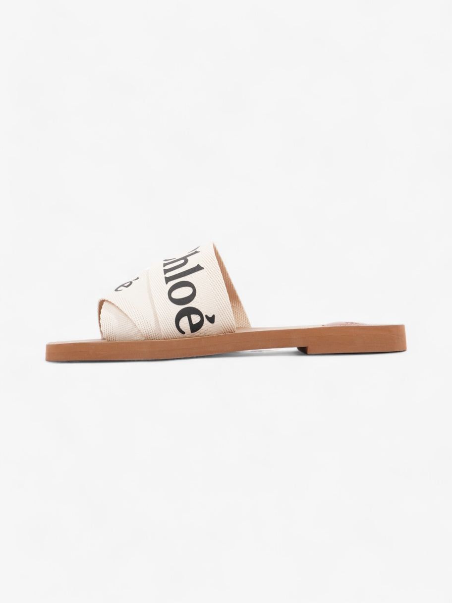 Chloe Woody Sandals Cream / Black Canvas EU 39 UK 6 Image 5