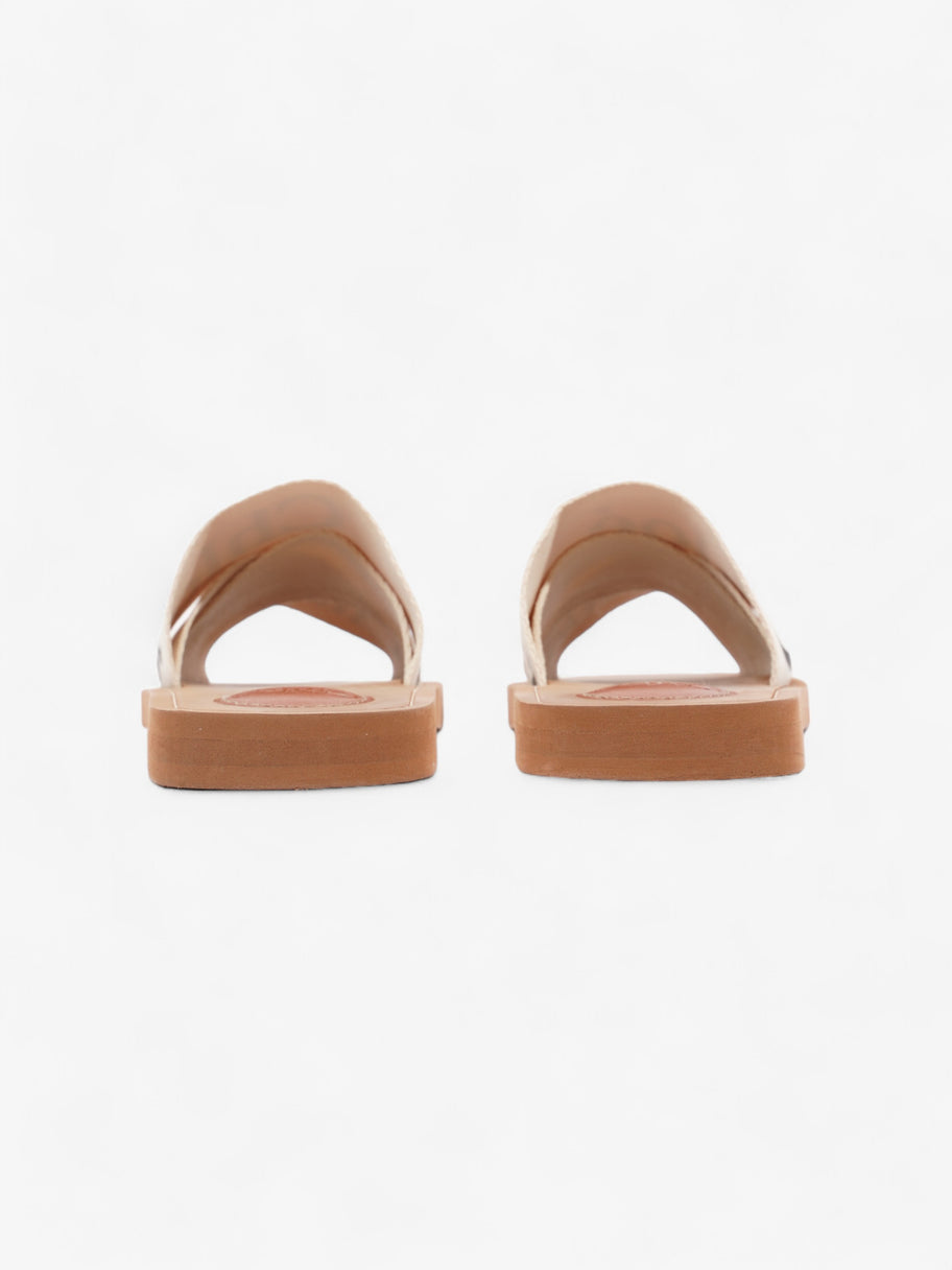 Chloe Woody Sandals Cream / Black Canvas EU 39 UK 6 Image 6