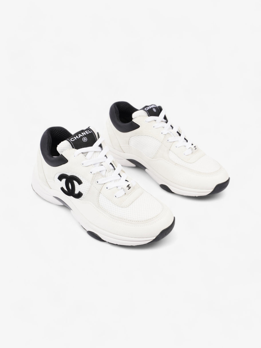 Chanel CC Logo Sneakers  White / Black Mesh EU 39.5 UK 6.5 Image 2