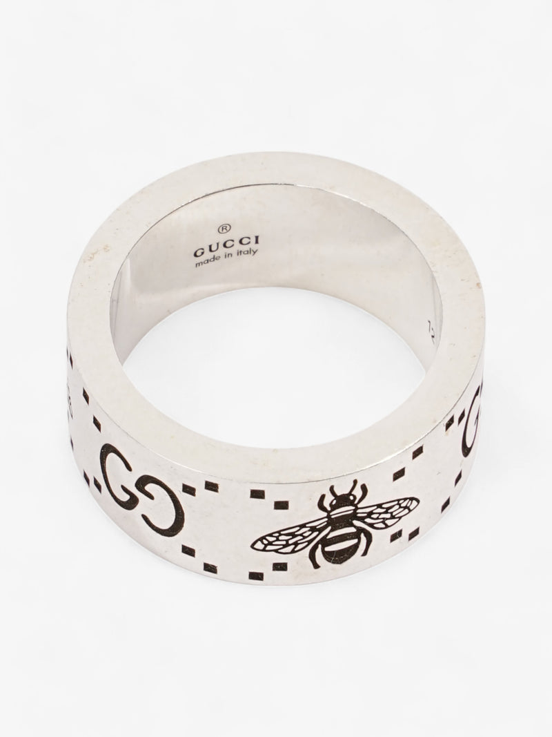  Gucci GG Signature Bee Ring Silver Silver Sterling 12 (52mm)