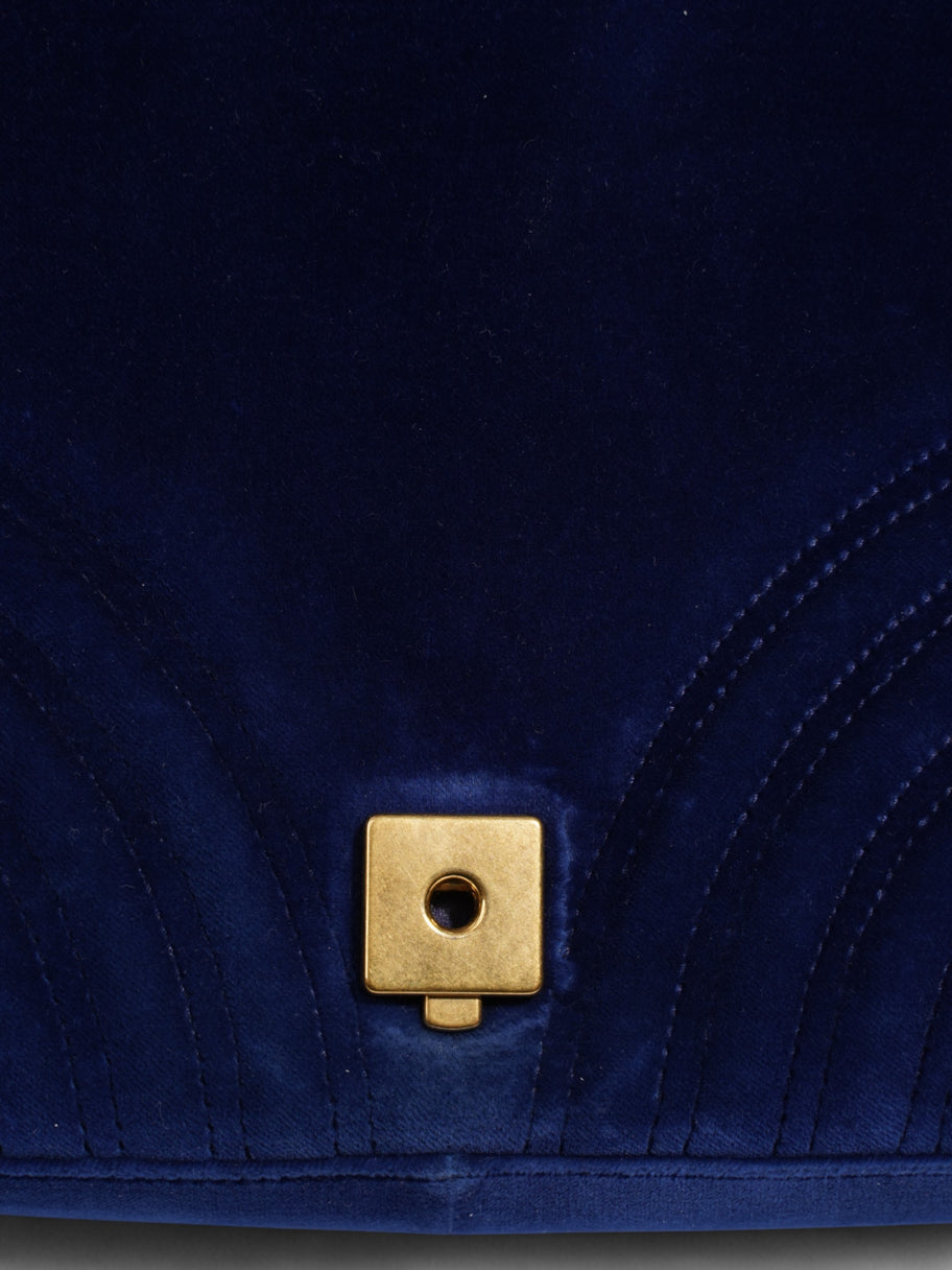 Gucci GG Marmont Royal Blue Velvet Large Image 13