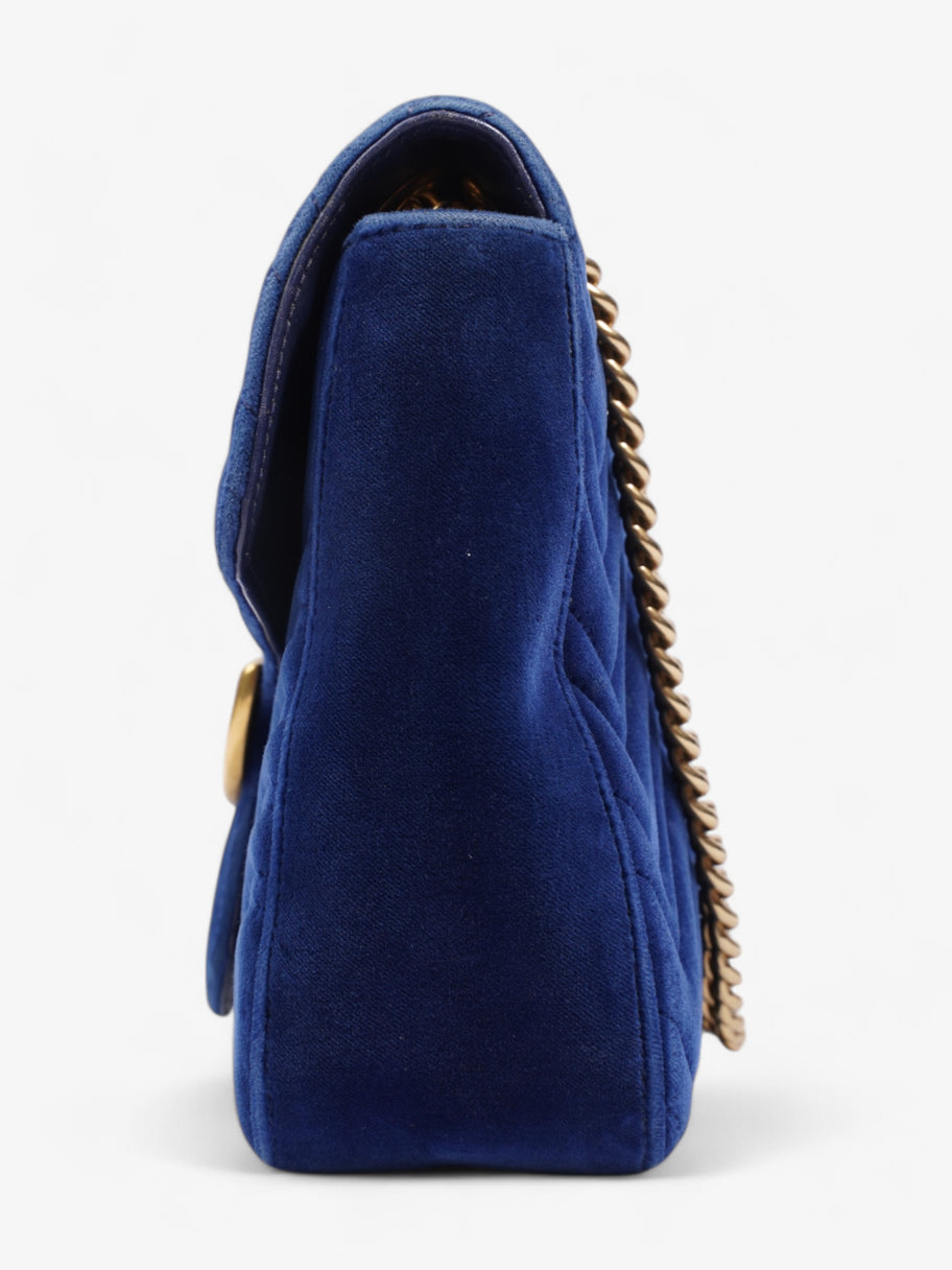 Gucci GG Marmont Royal Blue Velvet Large Image 3