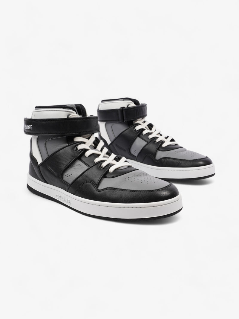  Celine Logo High Top Black / Grey / White Leather EU 44 UK 10