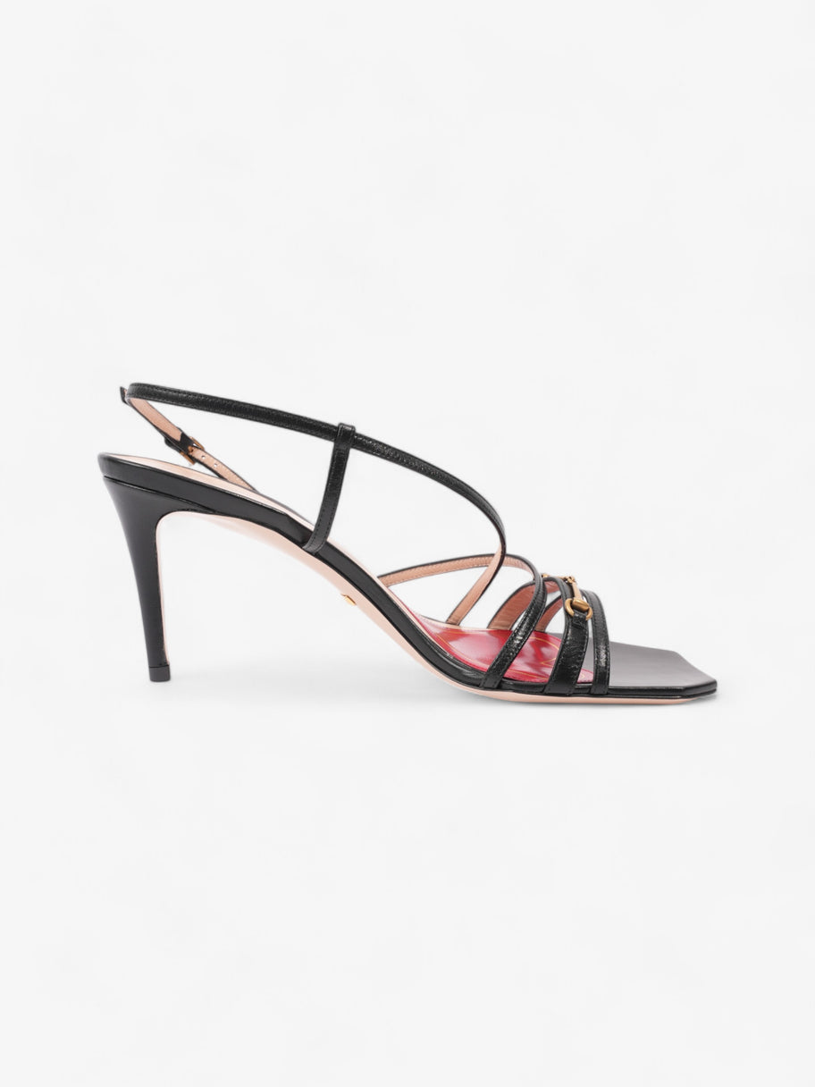 Gucci Victoria Strappy Horsebit Sandals  80 Black / Nude / Red Leather EU 40 UK 7 Image 4