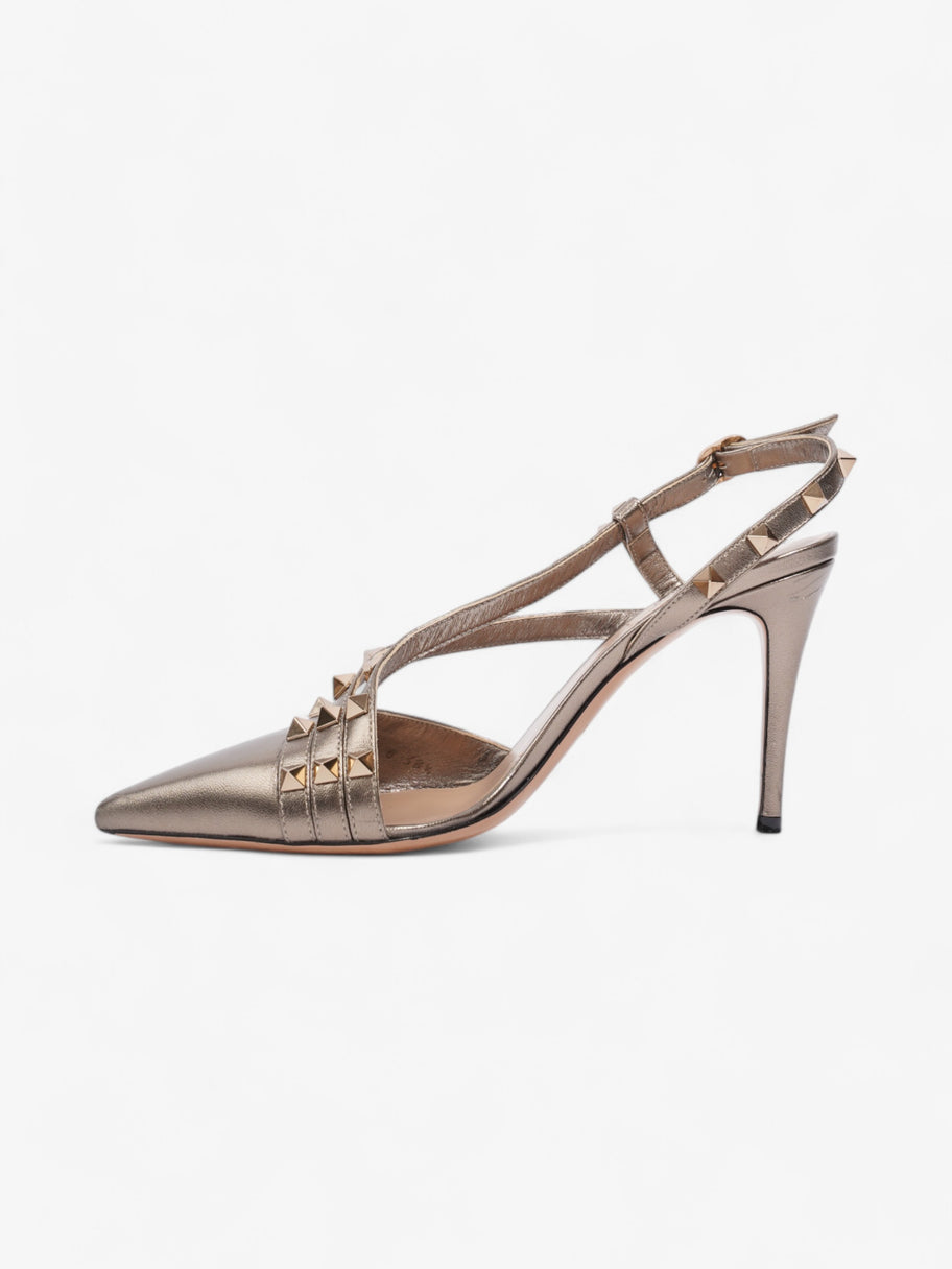 Valentino Rockstud Heels 80 Gold Leather EU 38.5 UK 5.5 Image 3