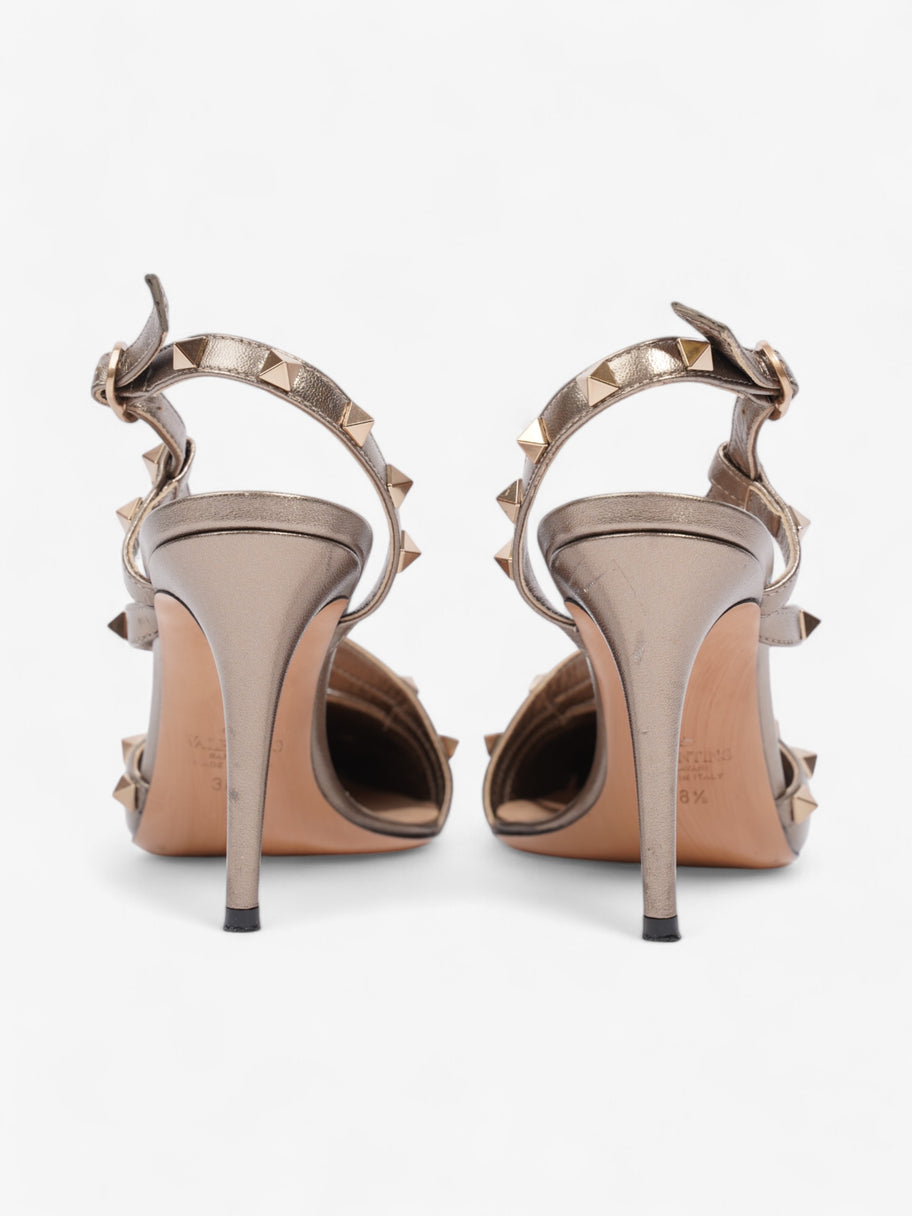 Valentino Rockstud Heels 80 Gold Leather EU 38.5 UK 5.5 Image 6