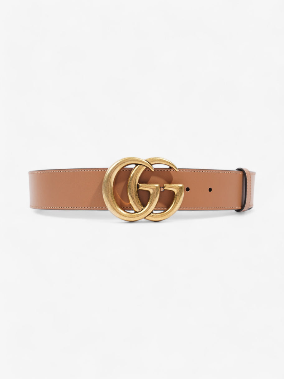 GG Marmont Wide Belt Brown  Leather 80cm 32