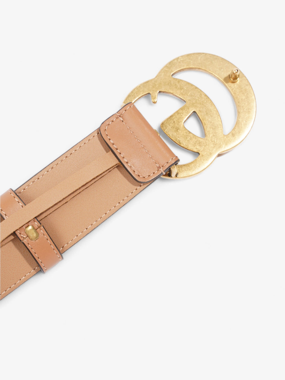 GG Marmont Wide Belt Brown  Leather 80cm 32