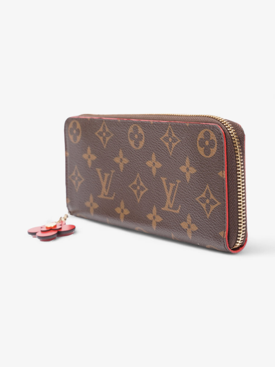 Louis Vuitton Clemence Flower Charm Wallet Monogram Coated Canvas Image 3