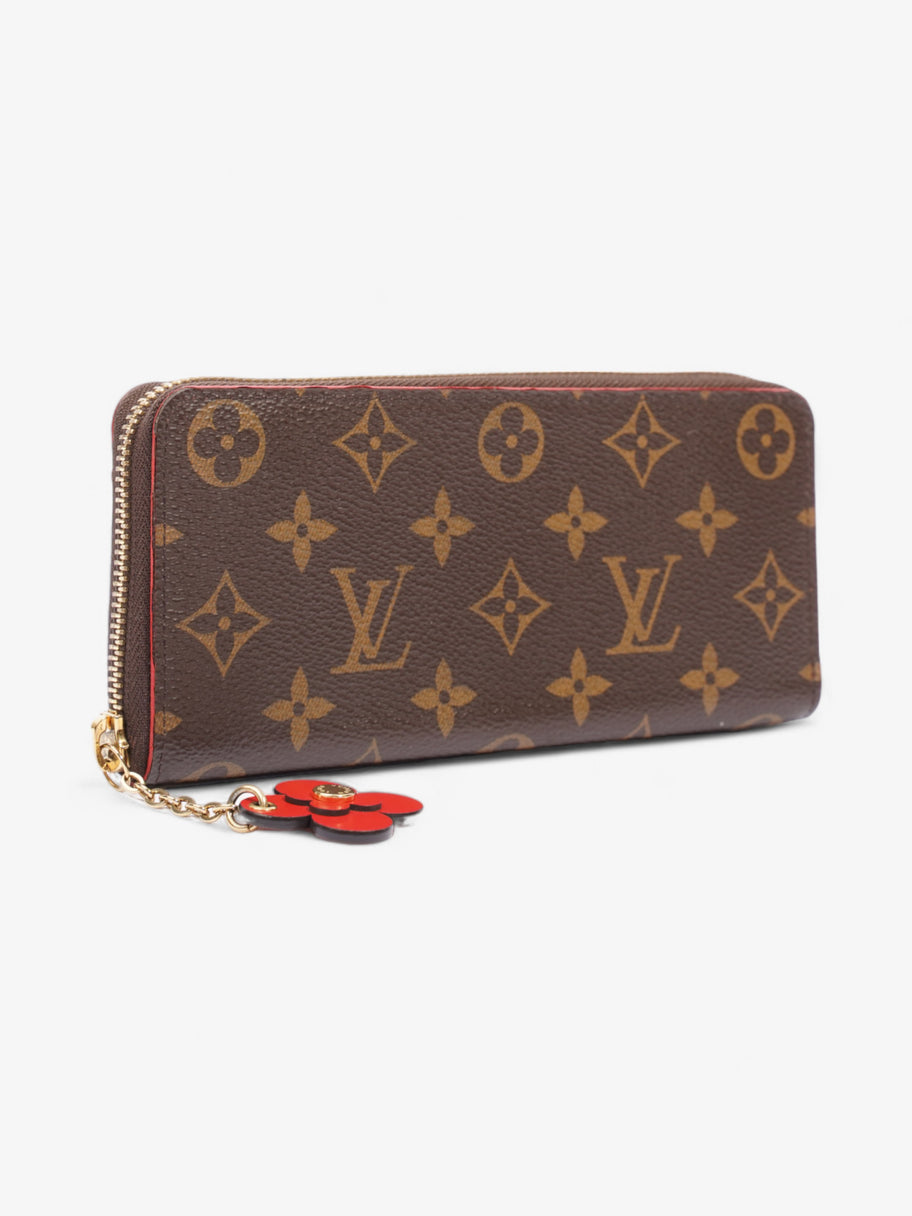 Louis Vuitton Clemence Flower Charm Wallet Monogram Coated Canvas Image 4