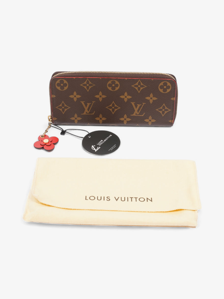 Louis Vuitton Clemence Flower Charm Wallet Monogram Coated Canvas Image 8