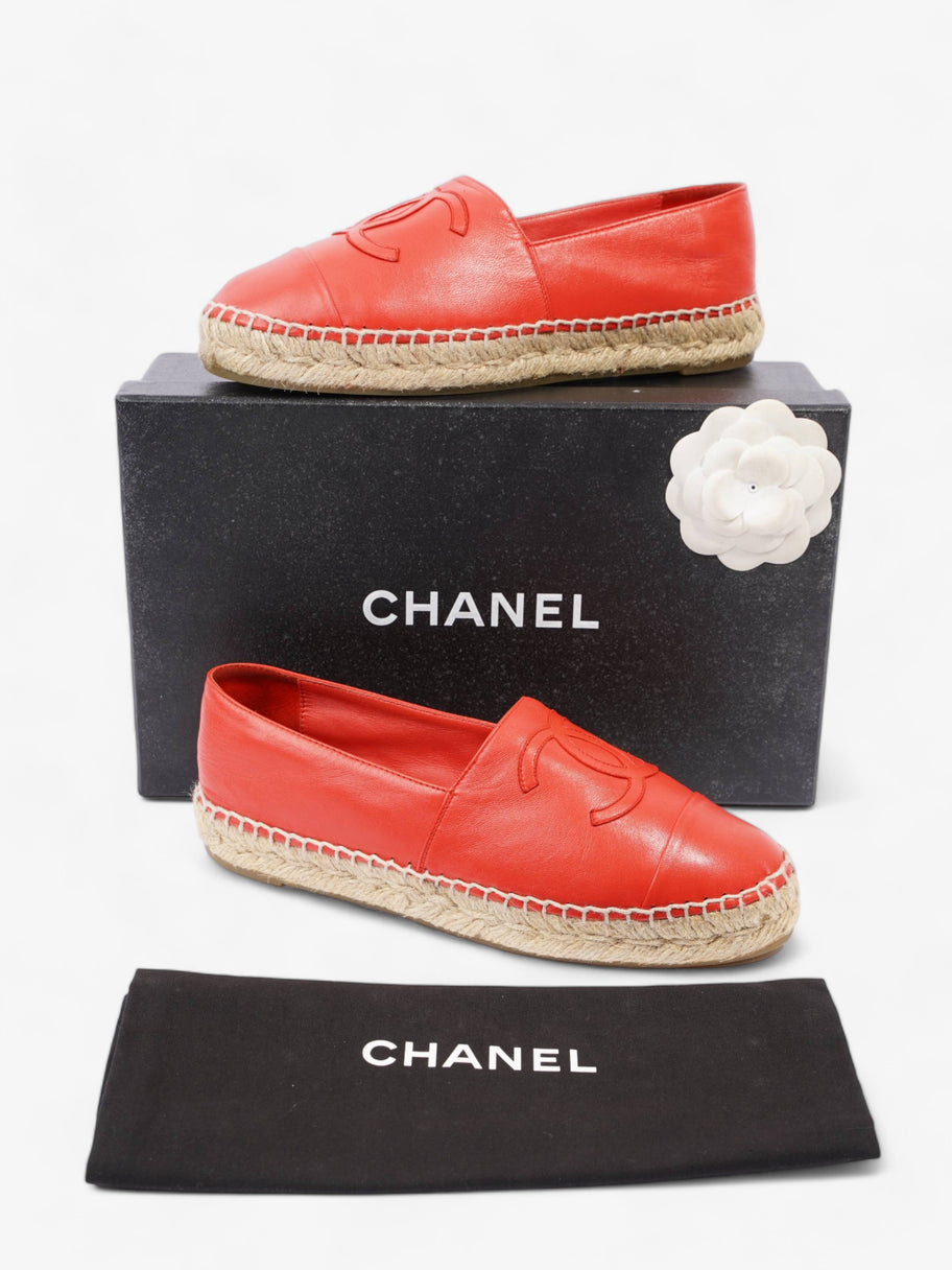 CC Espadrilles Red Leather EU 37 UK 4 Image 10