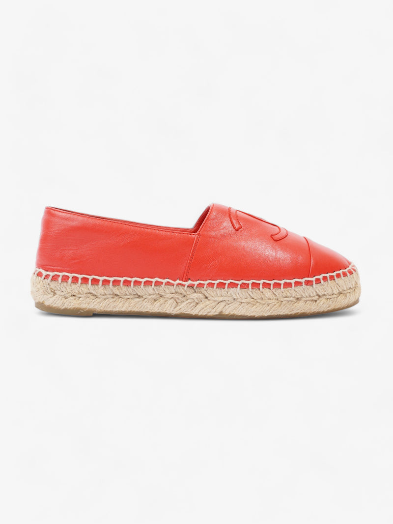  CC Espadrilles Red Leather EU 37 UK 4