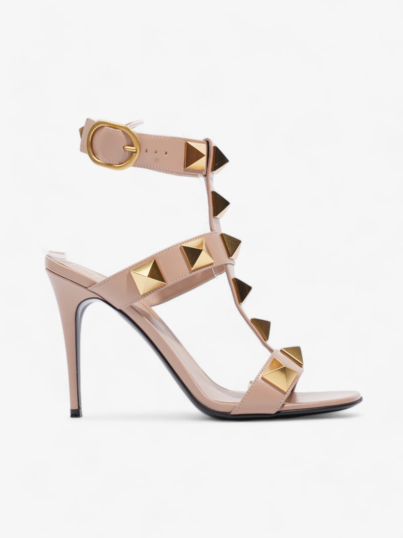  Valentino Rockstud Heels 90 Nude / Gold Leather EU 37 UK 4