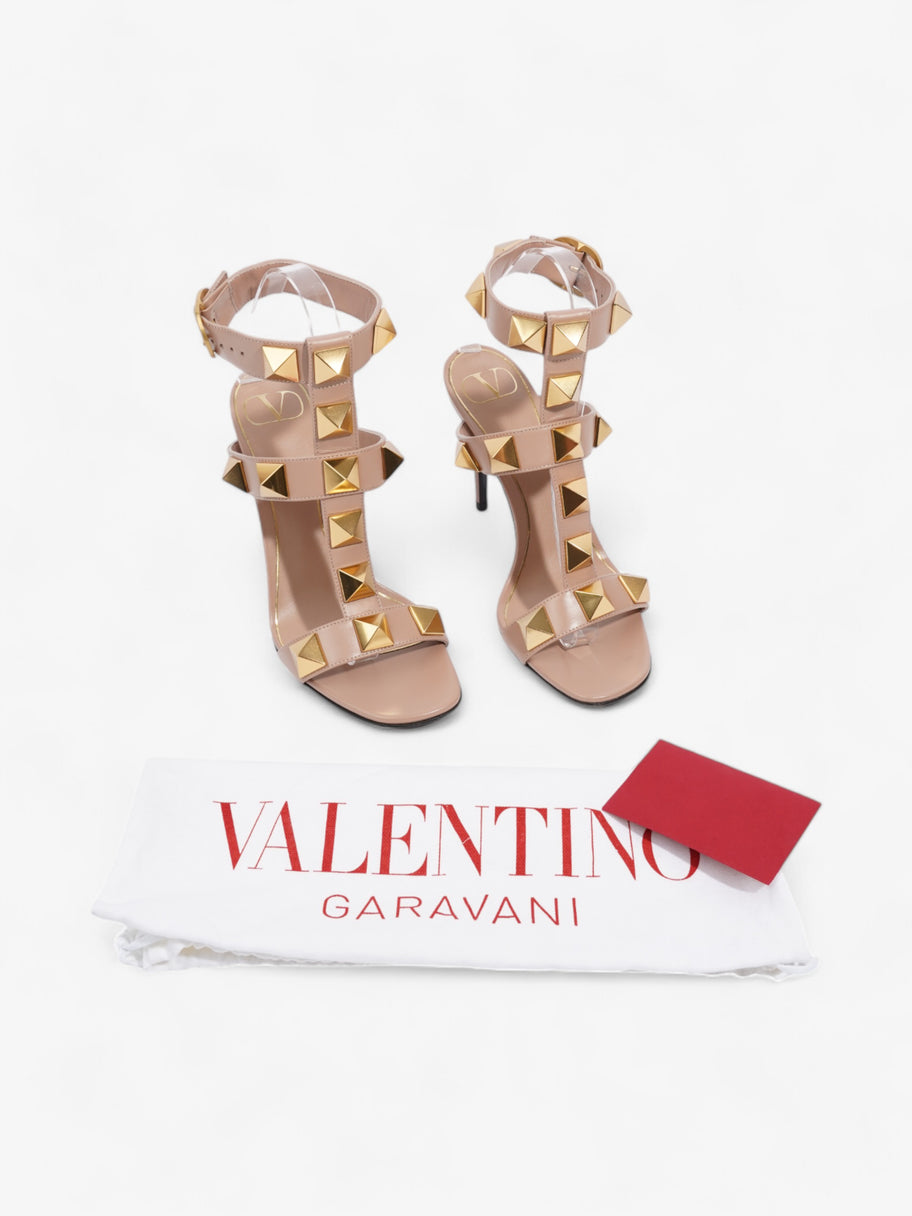 Valentino Rockstud Heels 90 Nude / Gold Leather EU 37 UK 4 Image 8