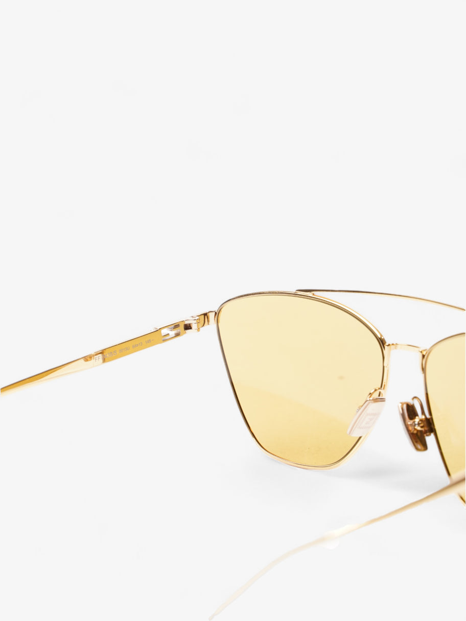 Fendi Embellished Aviator Sunglasses Gold Base Metal 145mm Image 5