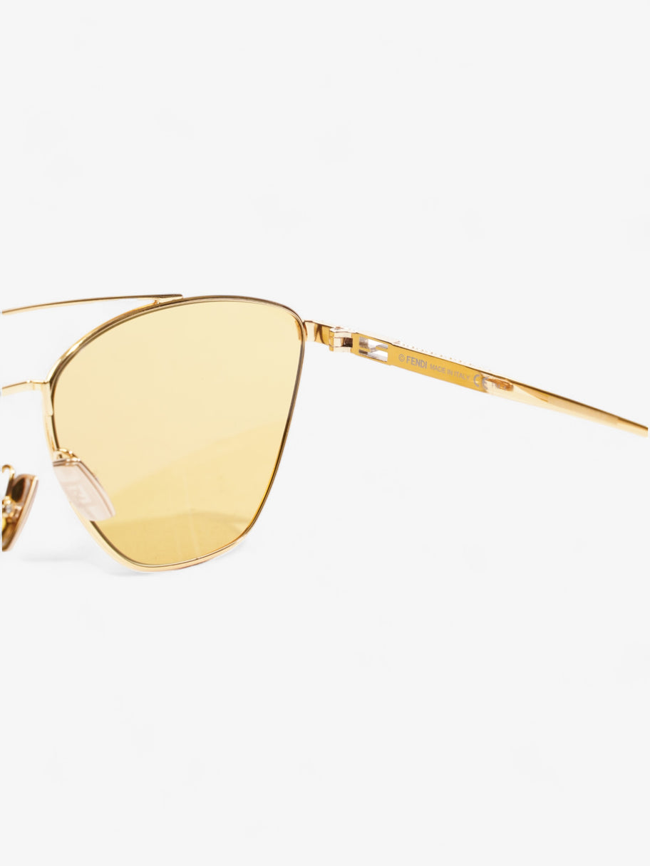 Fendi Embellished Aviator Sunglasses Gold Base Metal 145mm Image 6