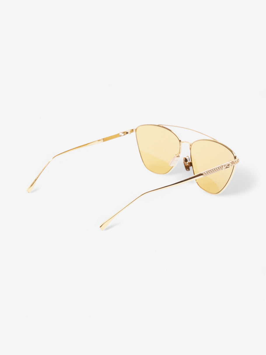 Fendi Embellished Aviator Sunglasses Gold Base Metal 145mm Image 7