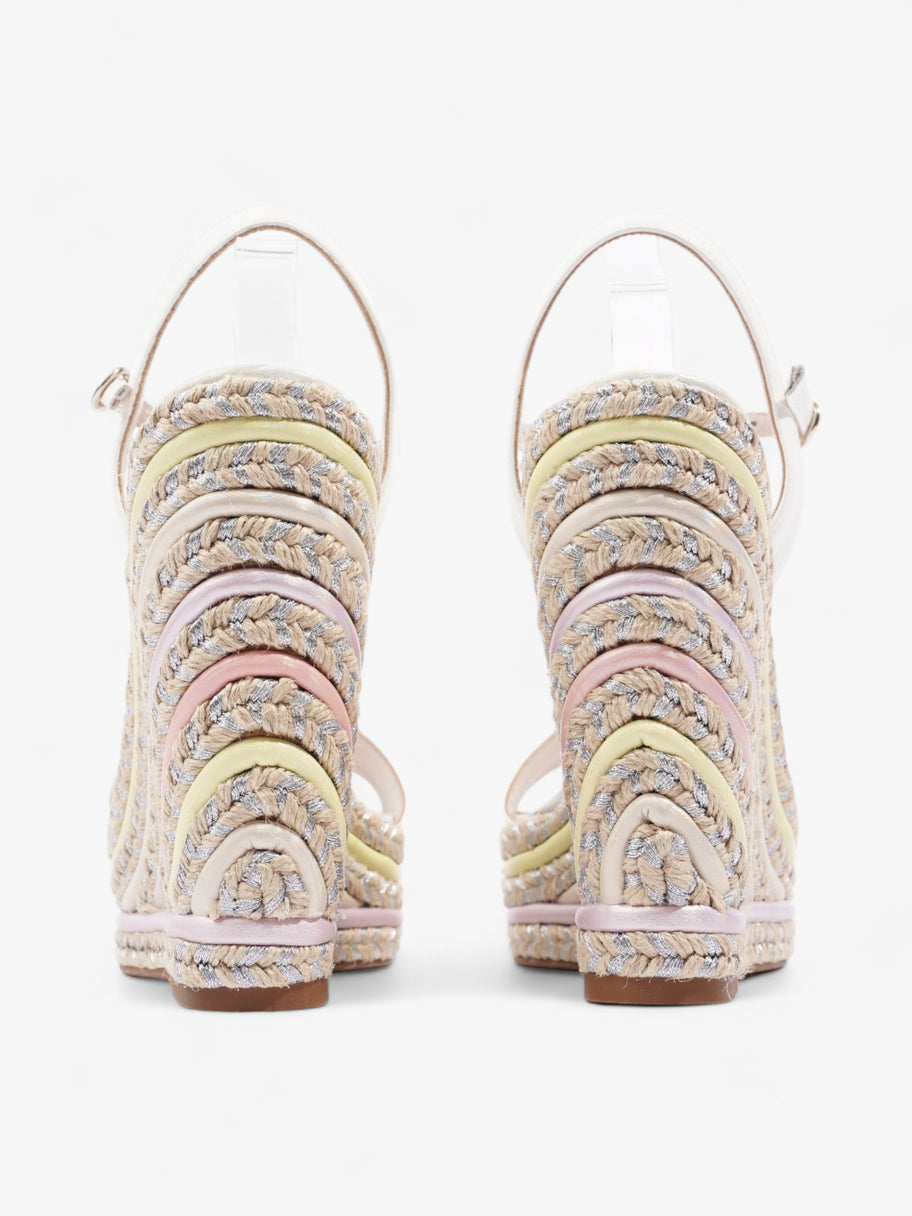 Sophia Webster Lucita Espadrille Wedge 135mm White / Purple / Pink and Yellow Calfskin Leather EU 39 UK 6 Image 6