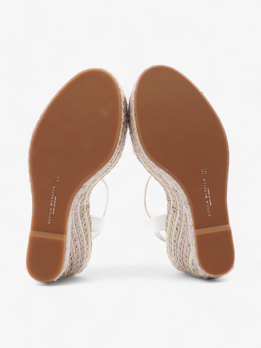 Sophia Webster Lucita Espadrille Wedge 135mm White / Purple / Pink and Yellow Calfskin Leather EU 39 UK 6 Image 7