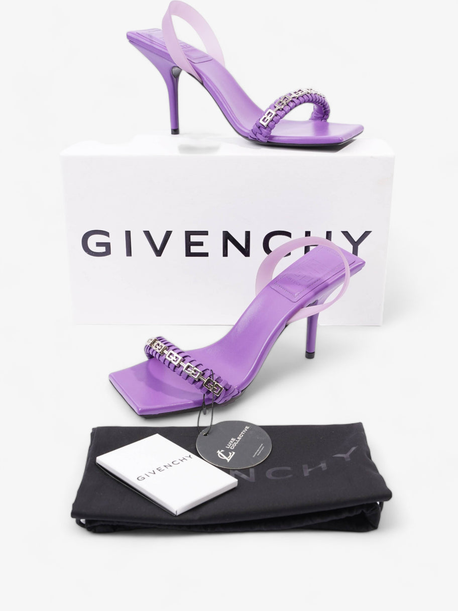 Givenchy Woven Slingback Sandal 90 Purple Leather EU 40 UK 7 Image 9